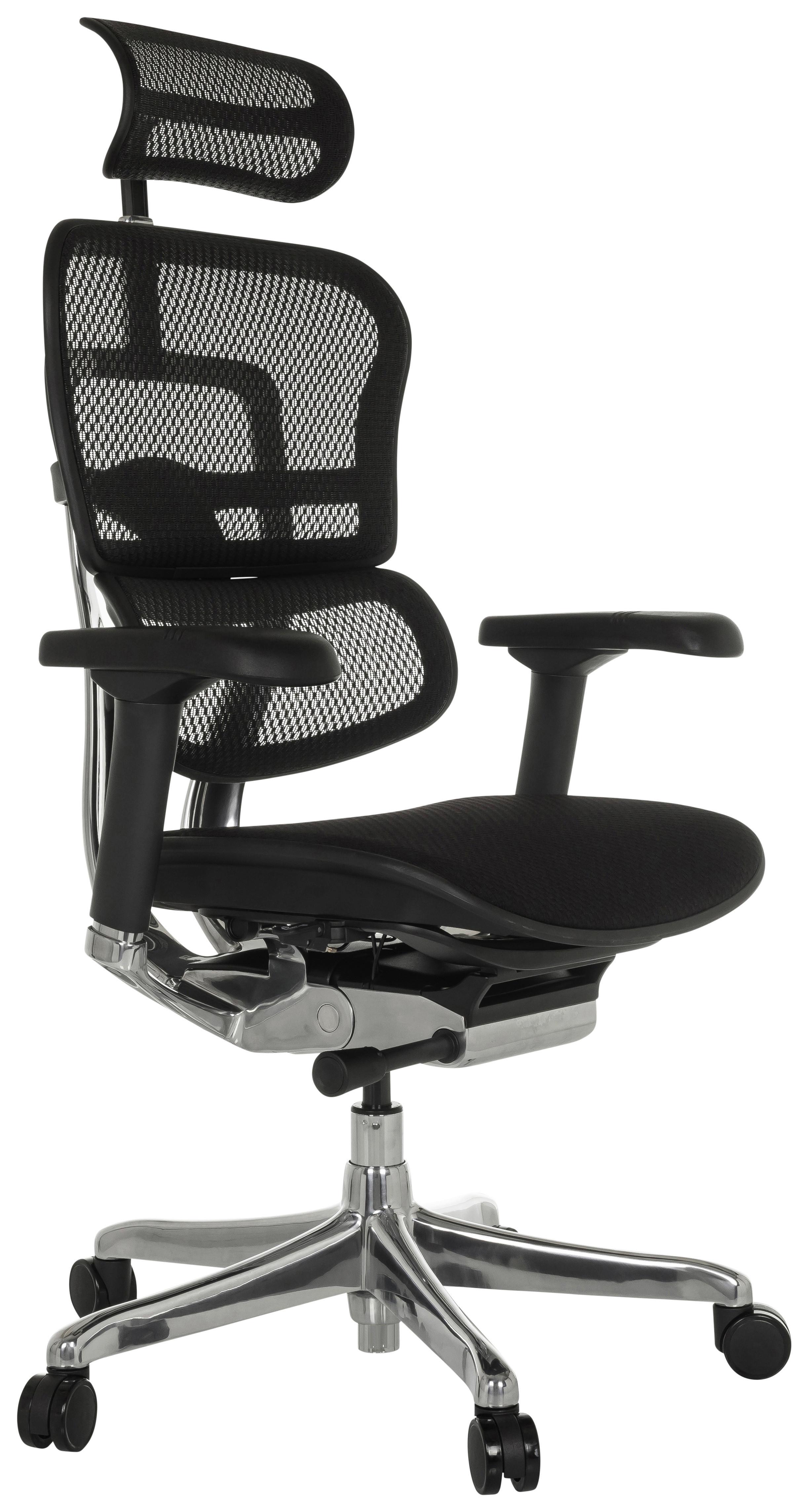 Drehstuhl Ergohuman Gen2 Schwarz B: 78 Cm - Silberfarben/Schwarz, MODERN, Kunststoff/Textil (78/117 - 136/64cm) - MID.YOU