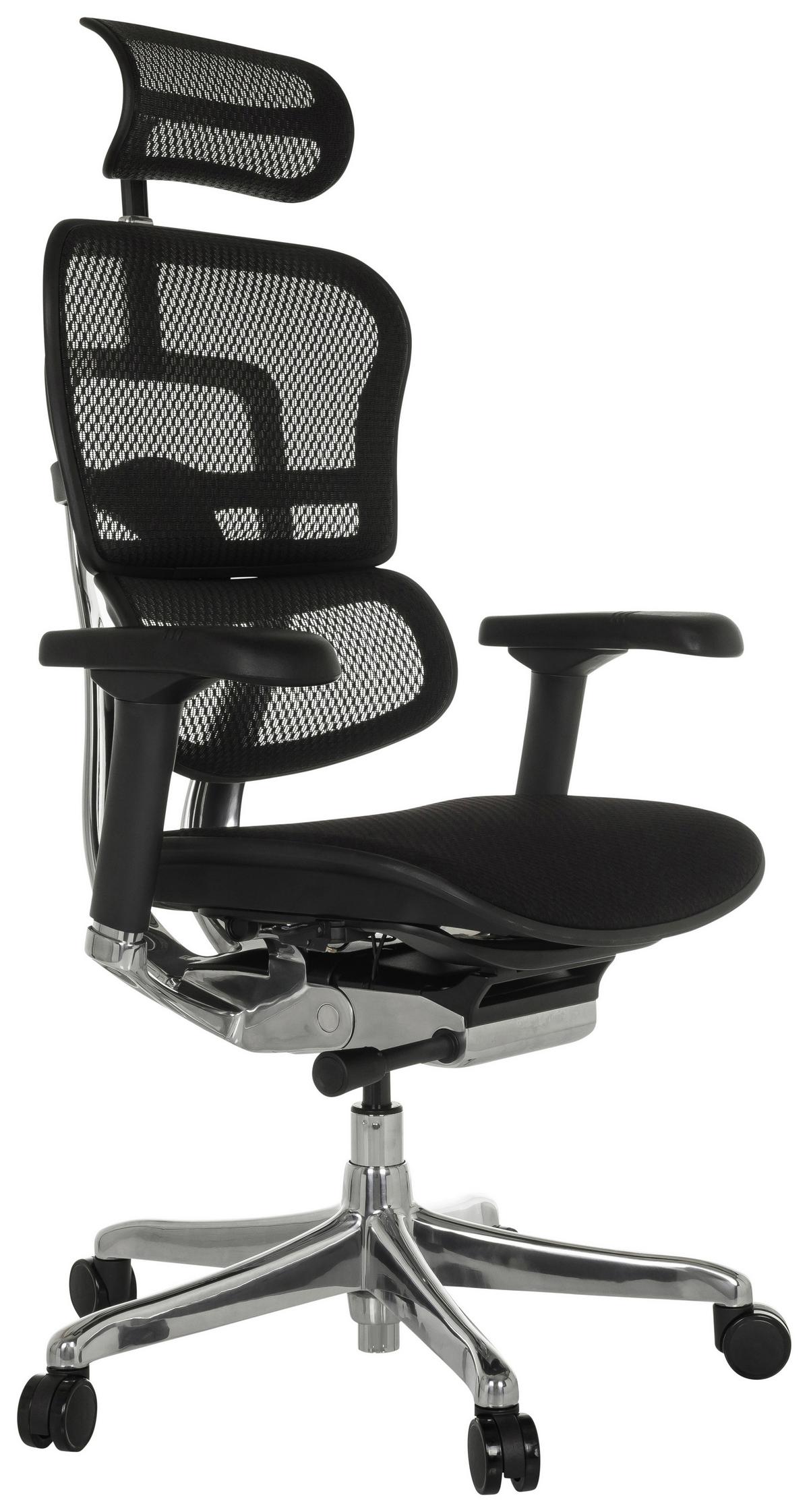 Drehstuhl Ergohuman Gen2 Schwarz B: 78 Cm - Silberfarben/Schwarz, MODERN, Kunststoff/Textil (78/117 - 136/64cm) - MID.YOU