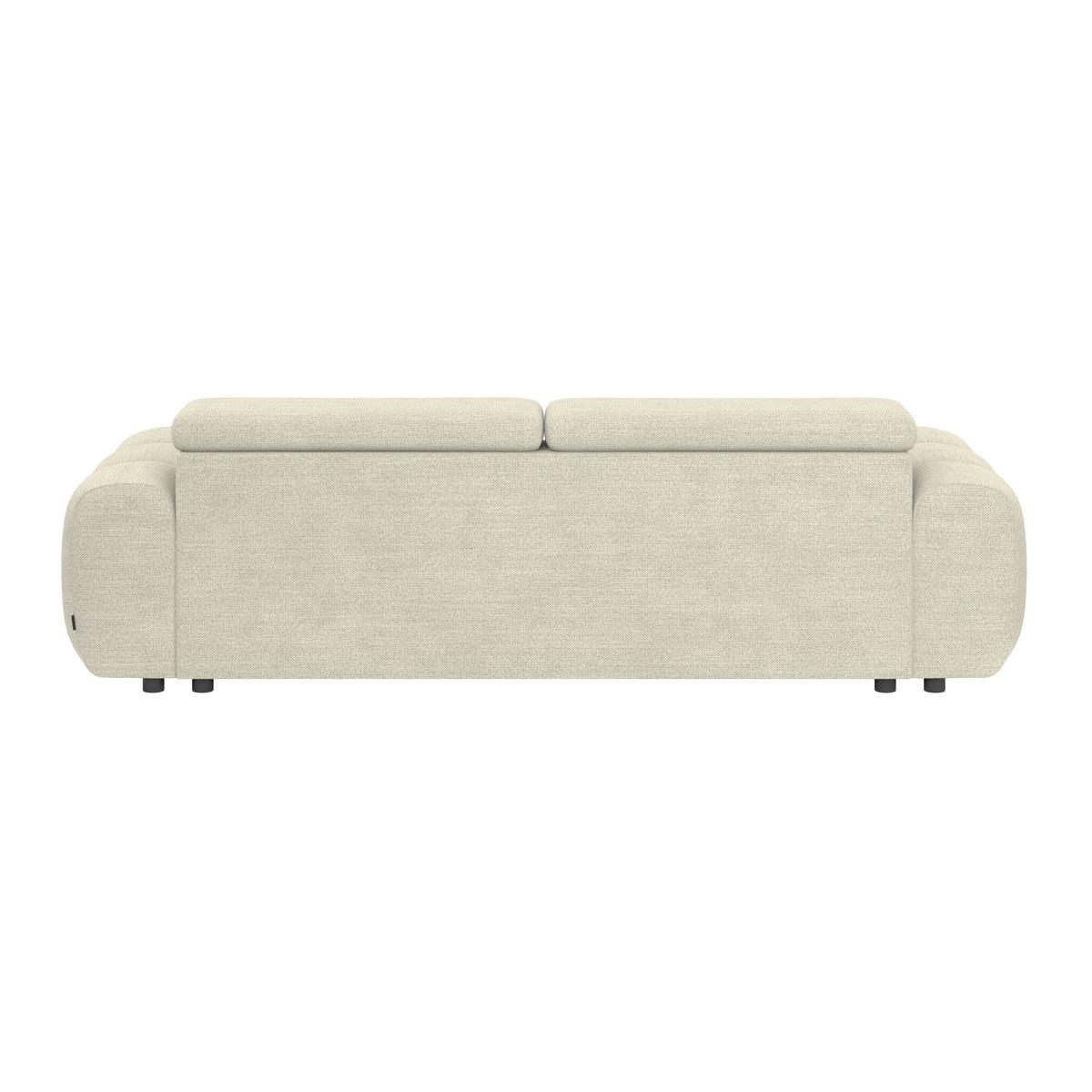 Bigsofa Bull Webstoff creme, B: 248 cm - Creme/Schwarz, Design, Textil (248/77-97/108cm) - Luca Bessoni
