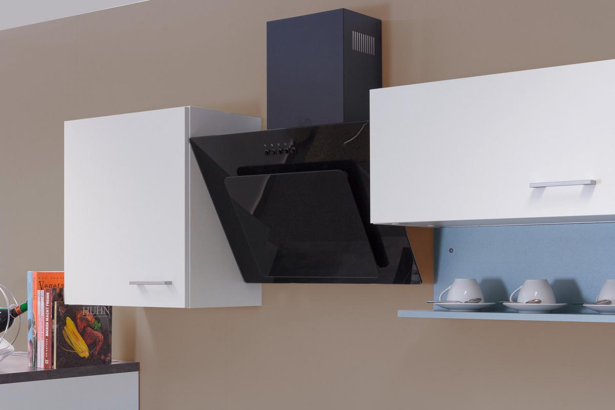 Küchenzeile Lucca Mit Geräten 270 Cm Weiß Dekor Modern - Graubraun/Weiß, KONVENTIONELL, Holzwerkstoff (270cm) - FlexWell