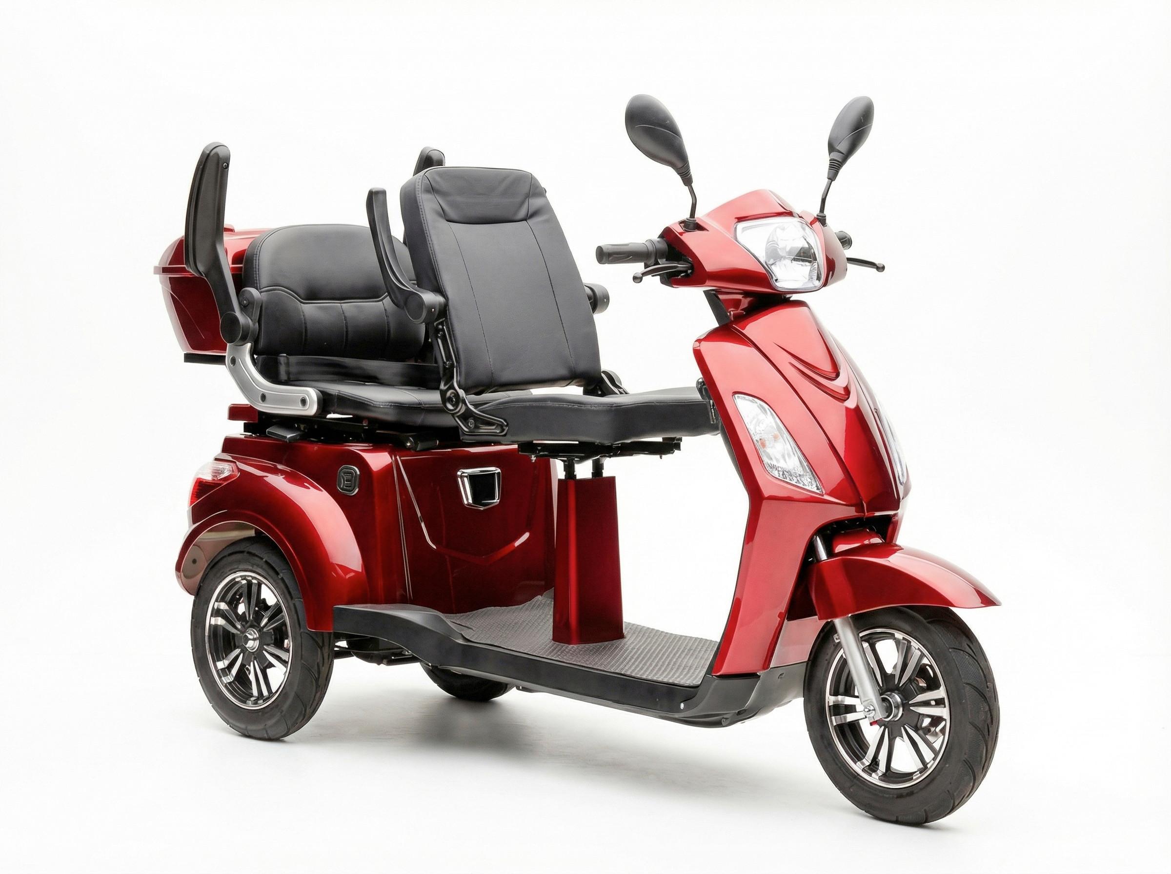 E-Seniorenmobil Billy 2.0 Blei-Akku, 3 Rad, 1000 Watt - Bordeaux, Basics, Metall (165/80/110cm)