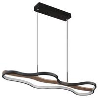 Led Függőlámpa 67181h - sötétbarna/fekete, Design, műanyag/fa (80,6/29/150cm) - Globo