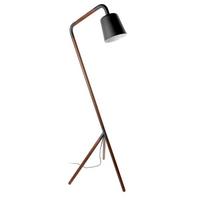 Stojící svítidlo PIPER - černá, Moderní, kov/dřevo (63/62/169cm) - Bessagi Home