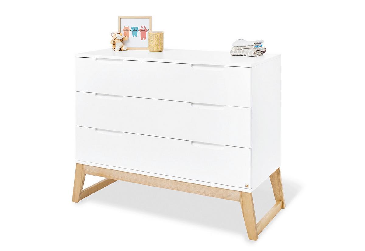 Babyzimmer 093466b Bridge - Eschefarben/Weiß, Design, Holz/Holzwerkstoff - Pinolino