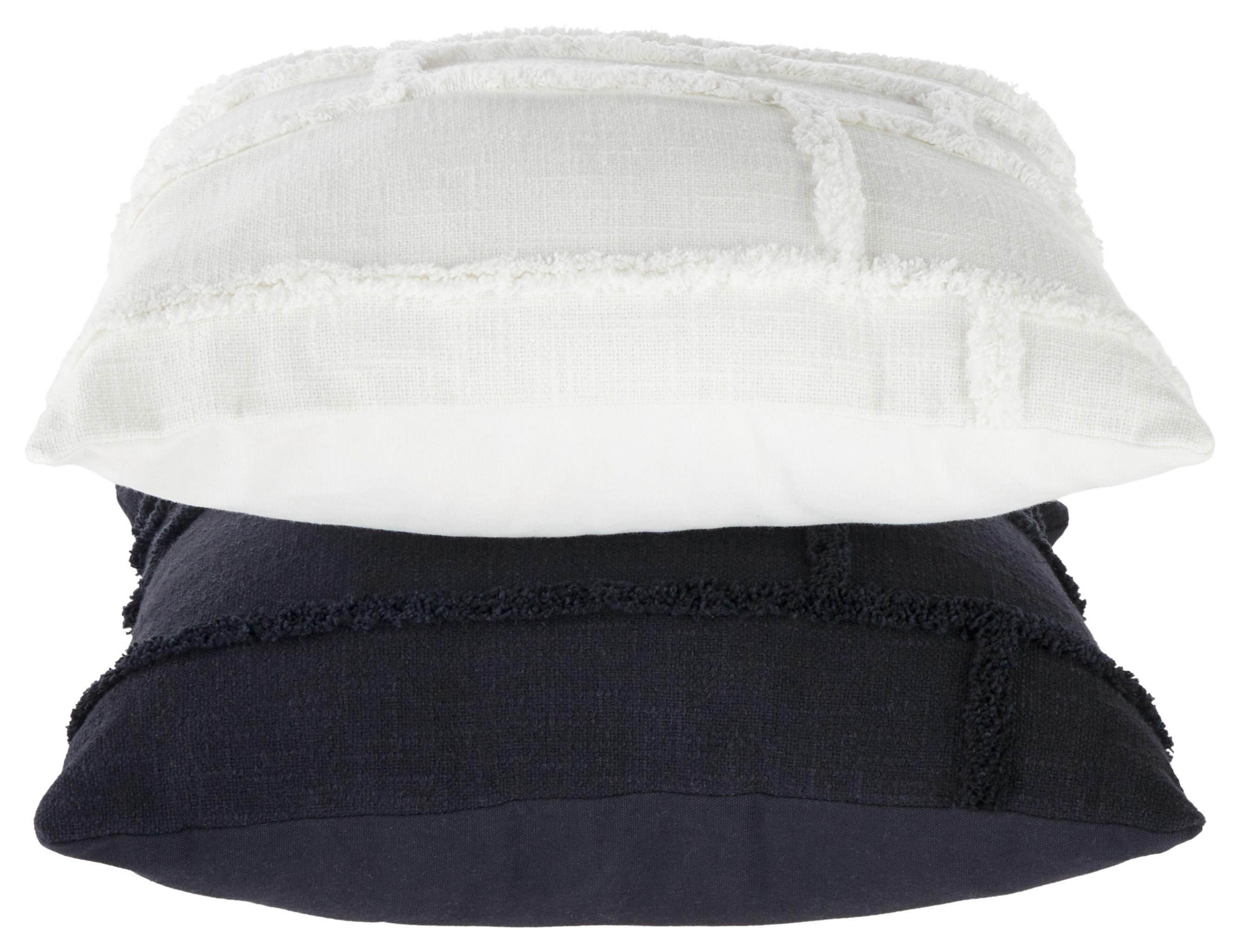 Dekorační Polštář Brigg, Š/d: 45/45cm - černá, Moderní, textil (45/45cm) - Premium Living