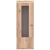 Vitrine Vancouver B: 70 cm Mit Beleuchtung Eiche Dekor - Eichefarben, MODERN, Glas/Holzwerkstoff (70/198/38cm)