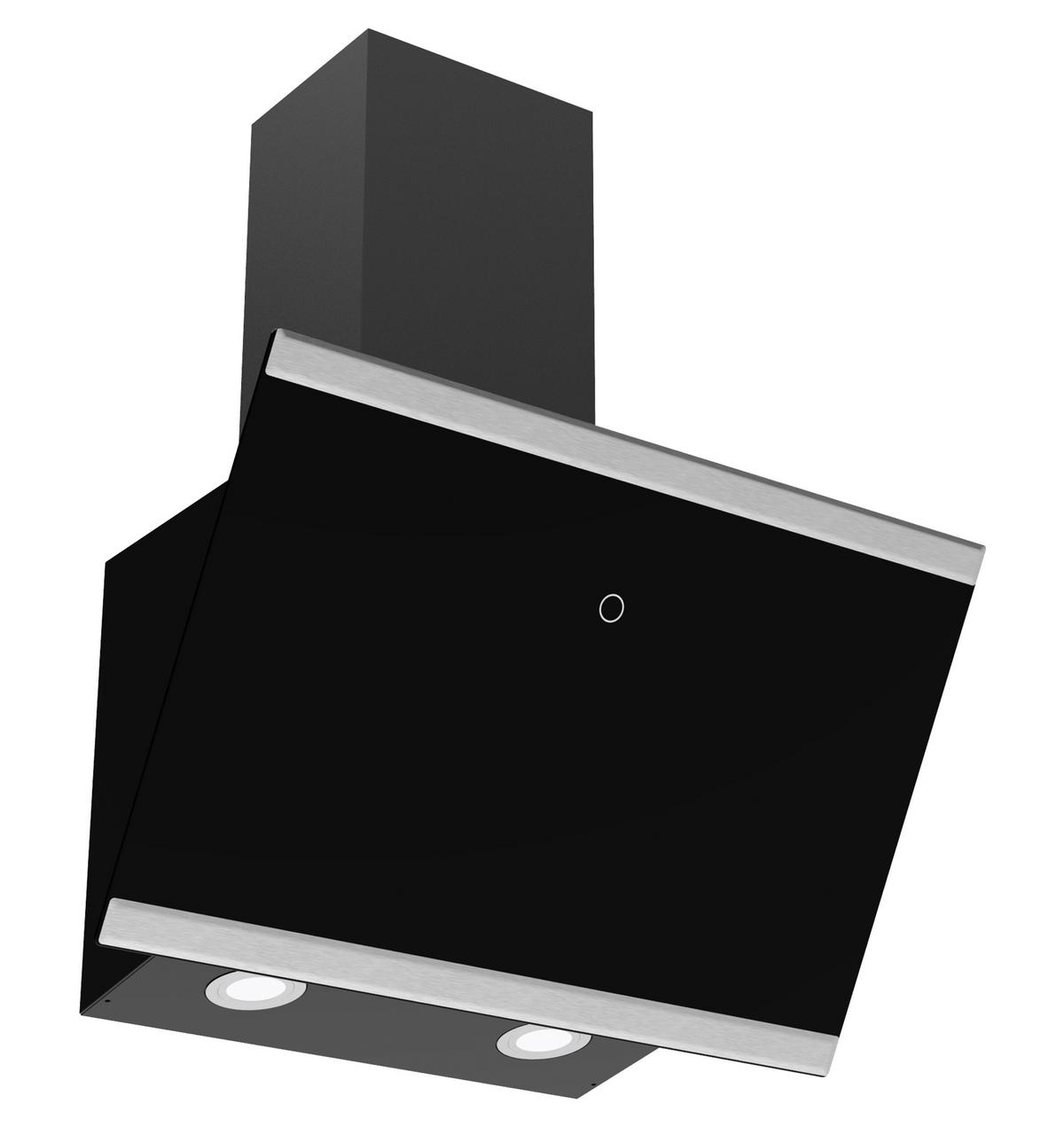 DUNSTABZUGSHAUBE Schwarz B: 59,5cm - Schwarz, Trend, Glas/Metall (59,5/109,5/38,3cm) - Respekta