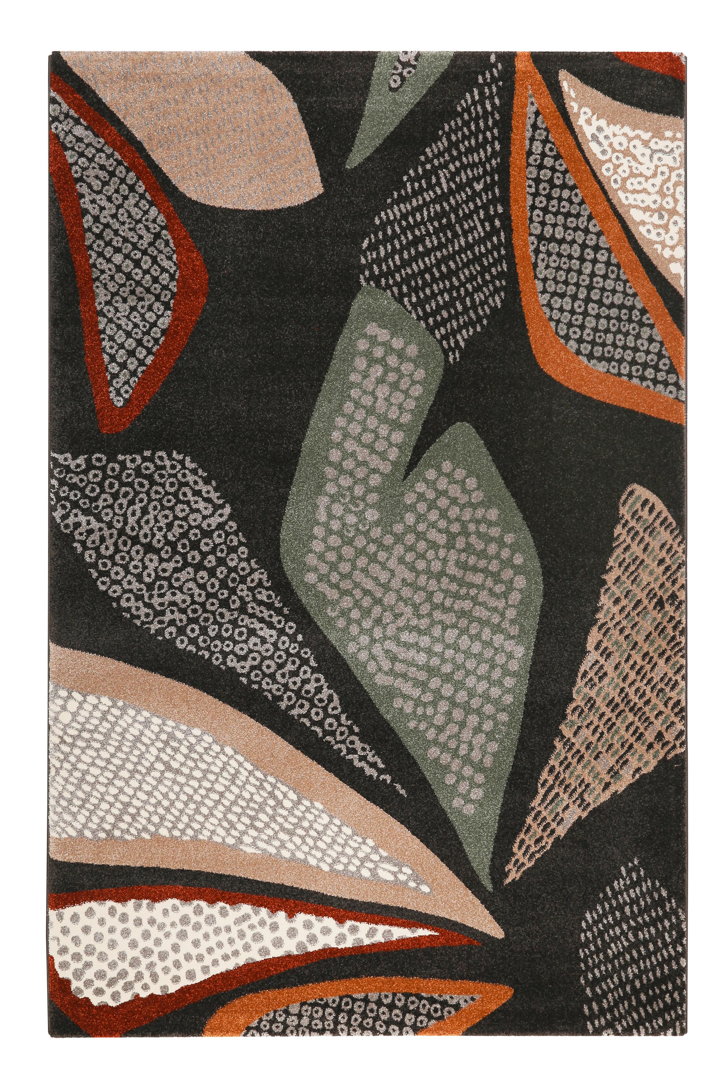 Flachwebteppich Hazel - Anthrazit/Beige, KONVENTIONELL, Textil (133/200cm) - Esprit