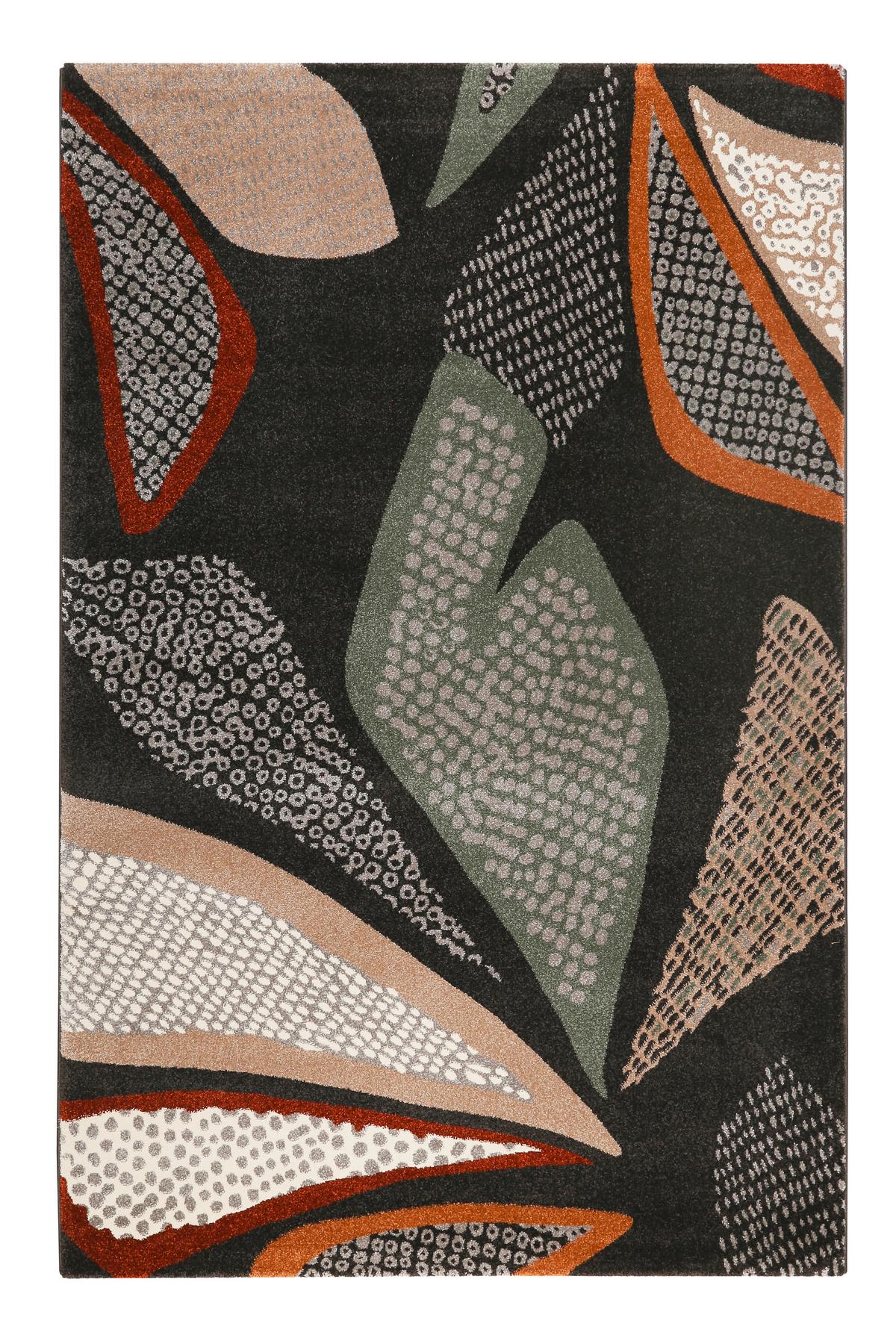 Flachwebeteppich Hazel - Anthrazit/Beige, KONVENTIONELL, Textil (133/200cm) - Esprit