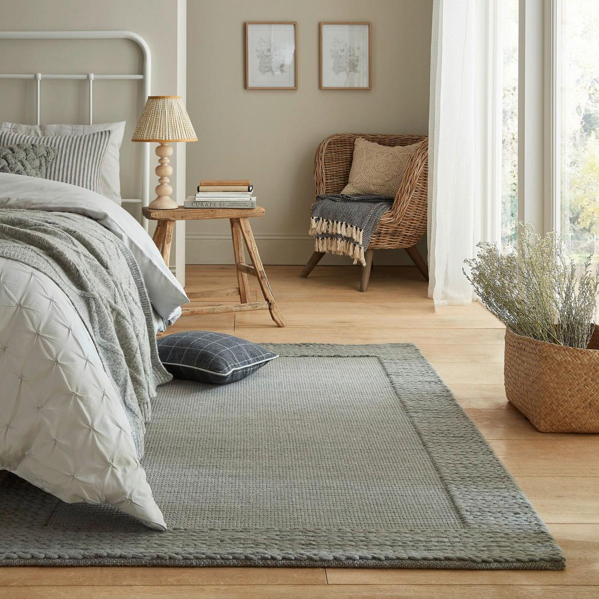 Wollteppich Rue - Grau, Basics, Textil (120/170cm)