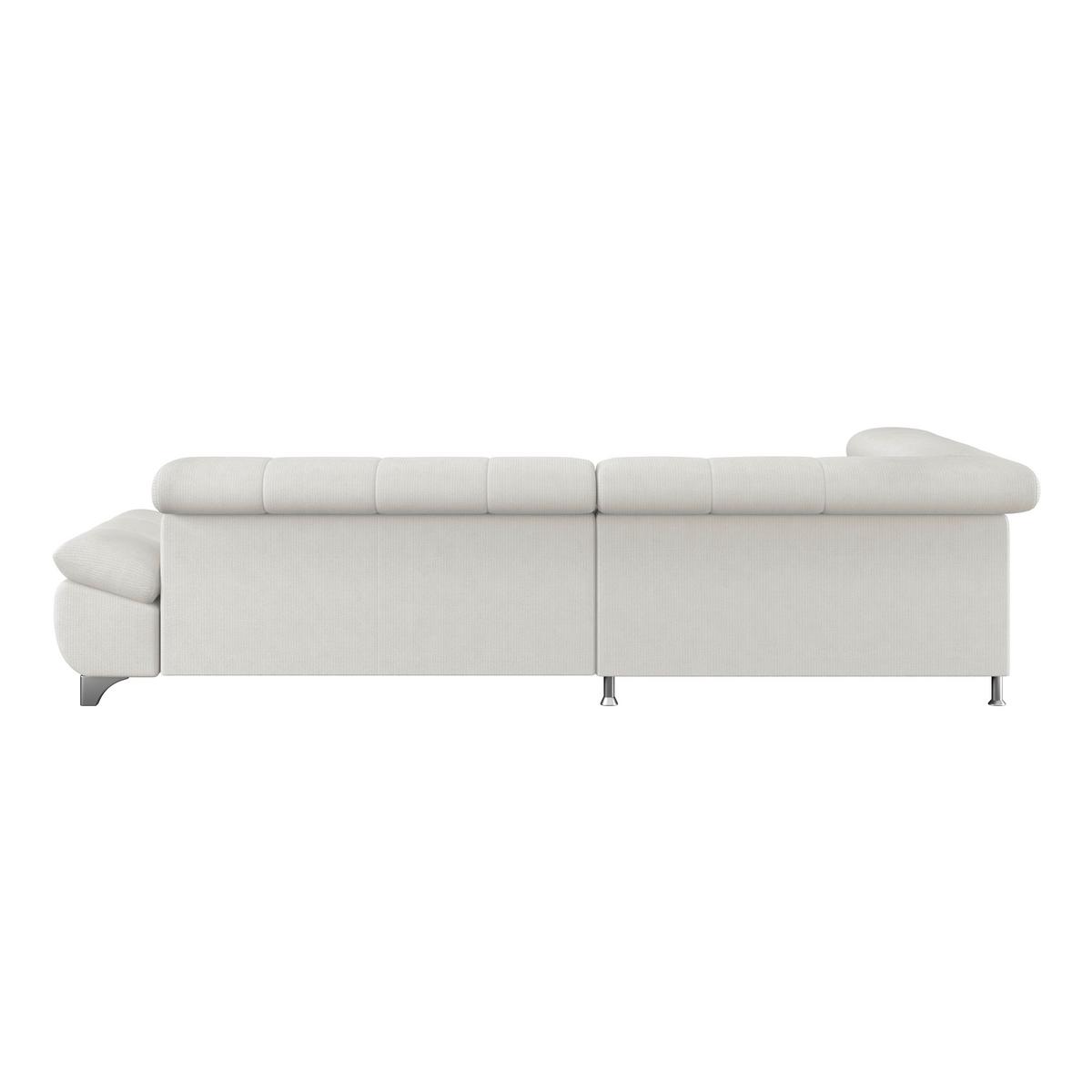 Ecksofa Gemini Elfenbeinfarbig, B: 234cm - Chromfarben/Creme, KONVENTIONELL, Textil (234/312cm)