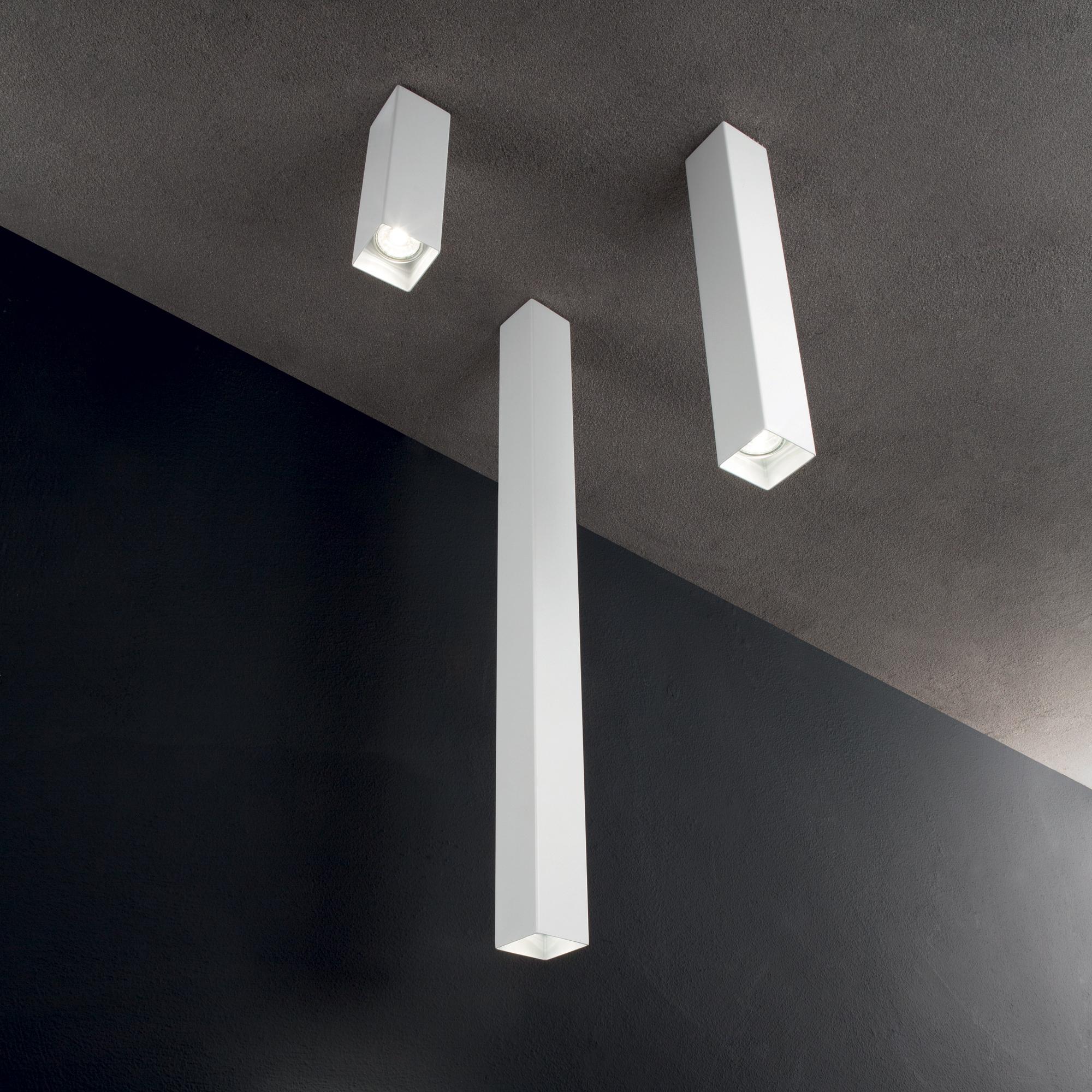 LED-Deckenleuchte Sky L: 6 cm 1-Flammig Quadratisch - Weiß, KONVENTIONELL, Metall (6/75/6cm) - Ideal Lux