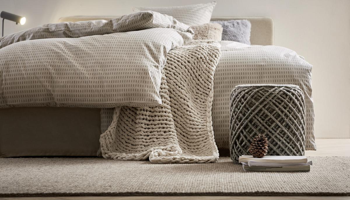 POUF POUR ROYAL - Silberfarben, Trend, Textil (40/40cm) - Obsession