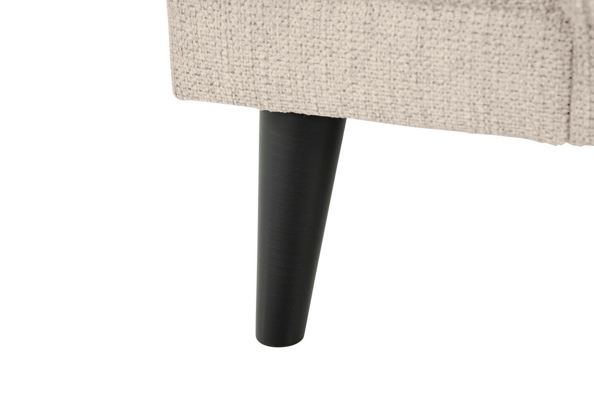 3-Sitzer-Sofa Oslo Beige B: 218 cm - Beige/Schwarz, Design, Textil (218/77/93cm) - MID.YOU