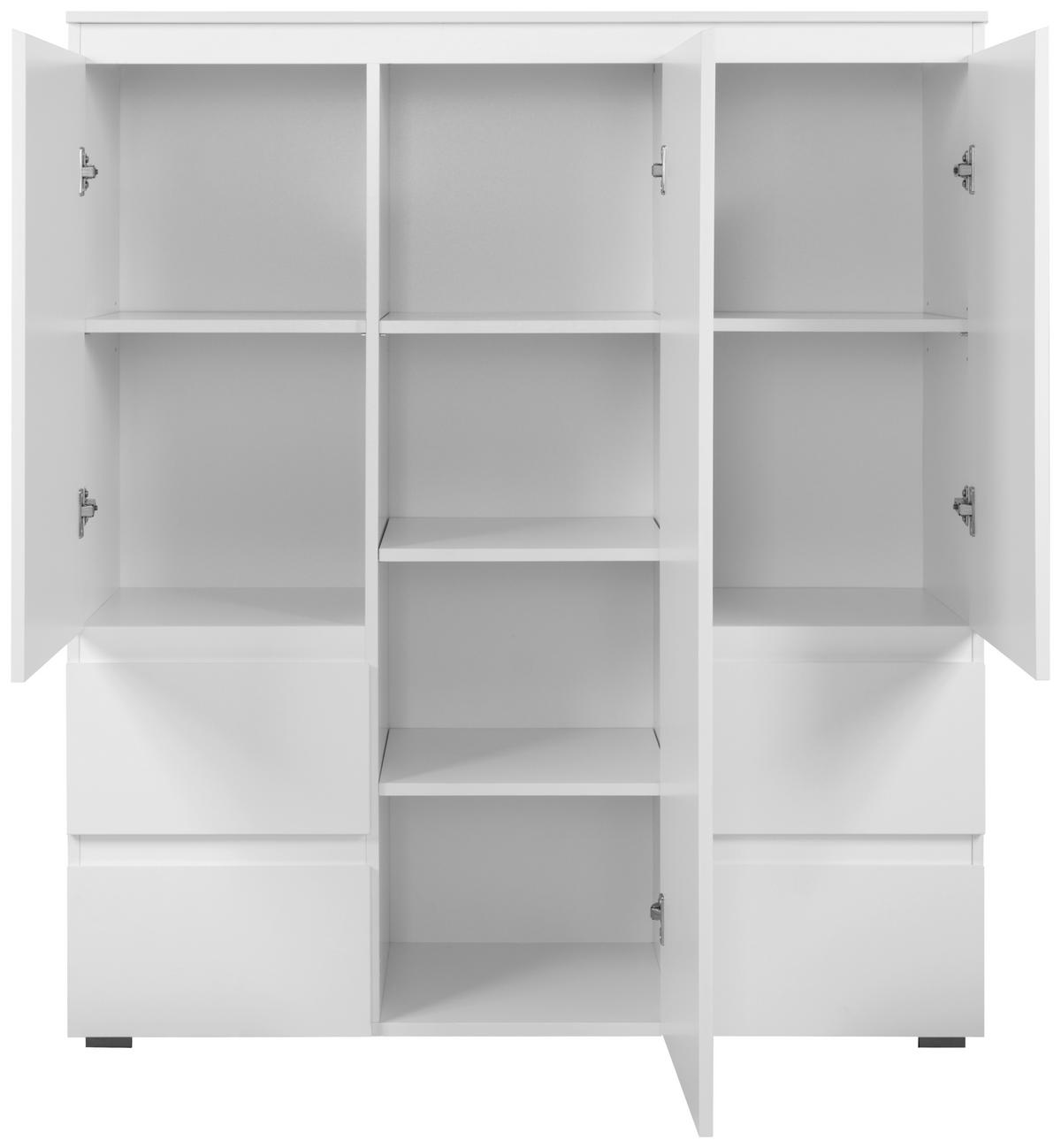 Highboard 116cm Image Weiß - Anthrazit/Weiß, Design, Holzwerkstoff (116/131/40cm) - MID.YOU