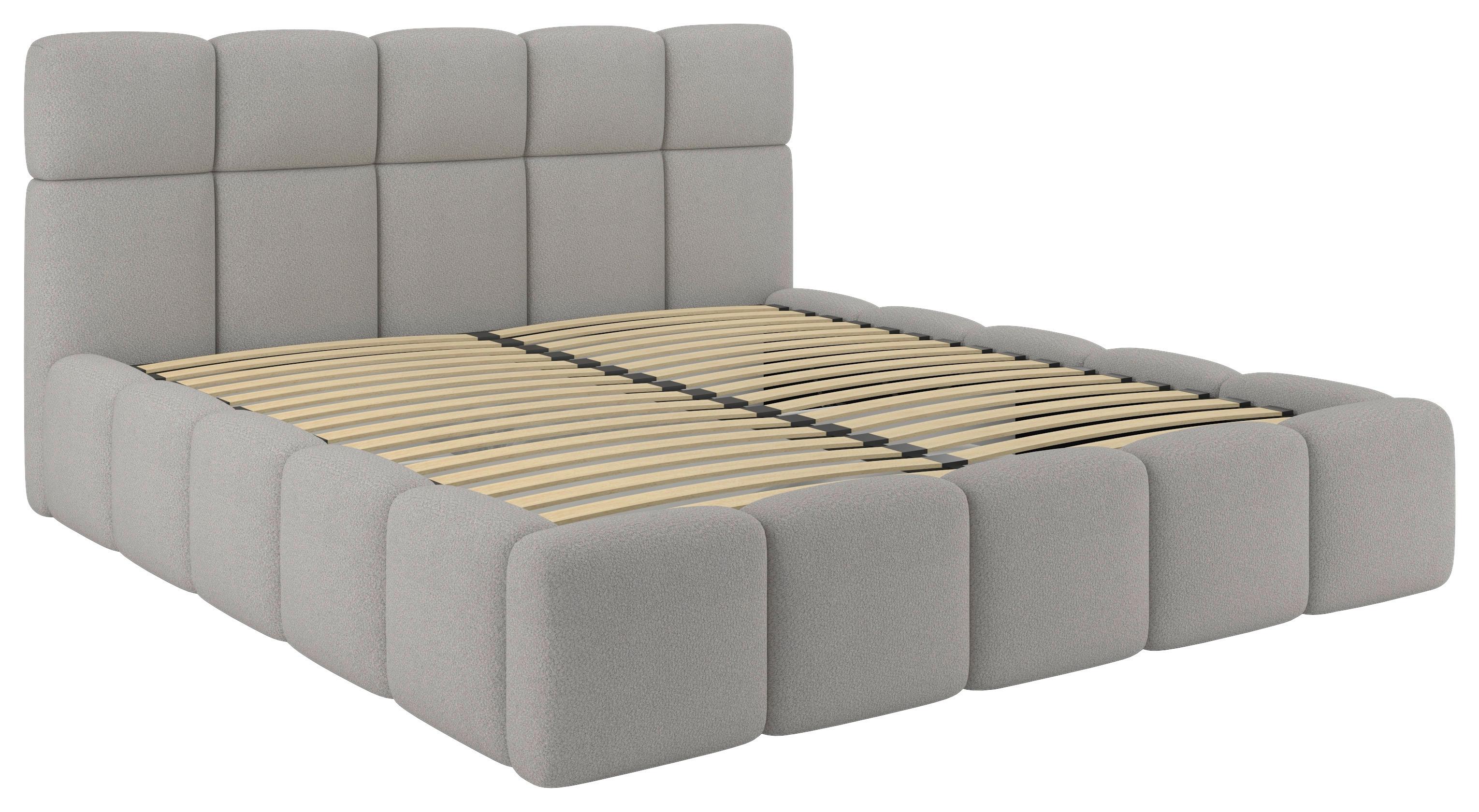 Polsterbett Cloudy Champagner, Lf: 180x200 cm - Champagner, Trend, Holz/Holzwerkstoff (180/200cm) - Luca Bessoni