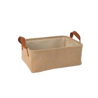 Korb Krisi - L - Beige, Basics, Leder/Kunststoff (36/26/14cm) - James Wood