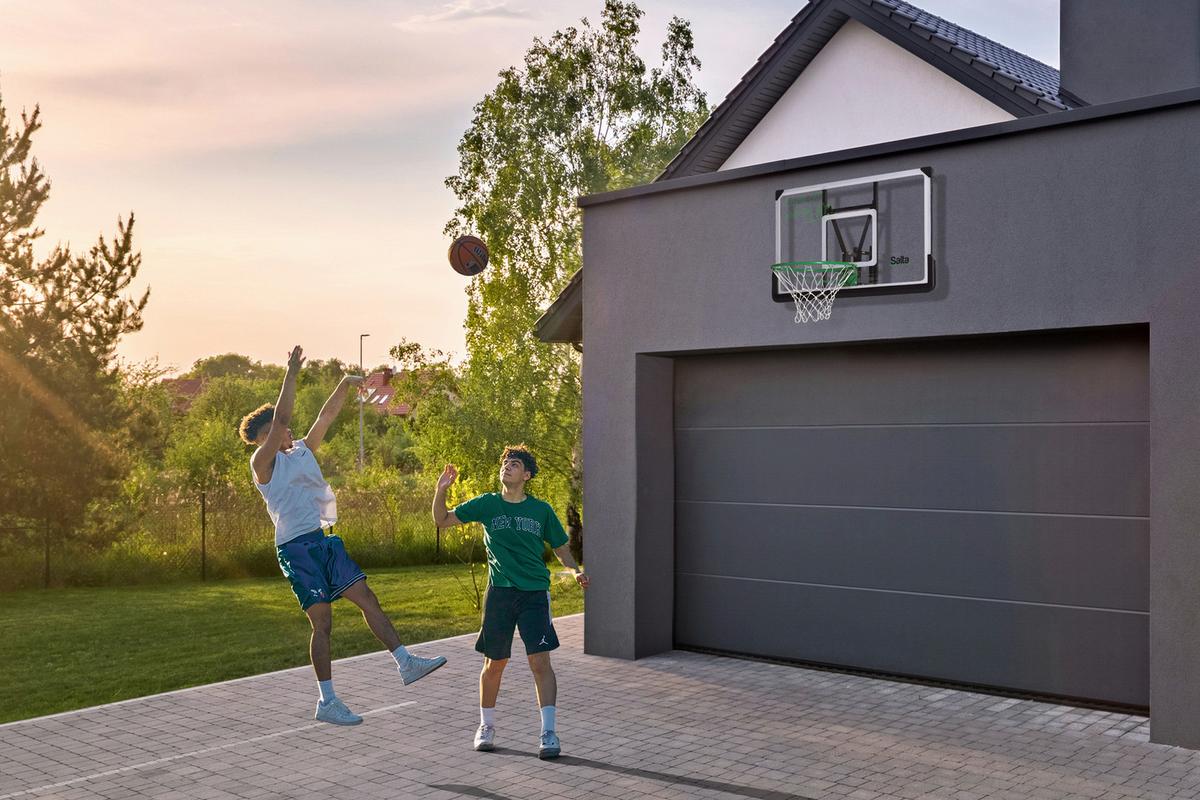 Basketballständer Salta Center Mit Korb - Transparent/Schwarz, KONVENTIONELL, Kunststoff/Metall (110/71/60cm) - Salta