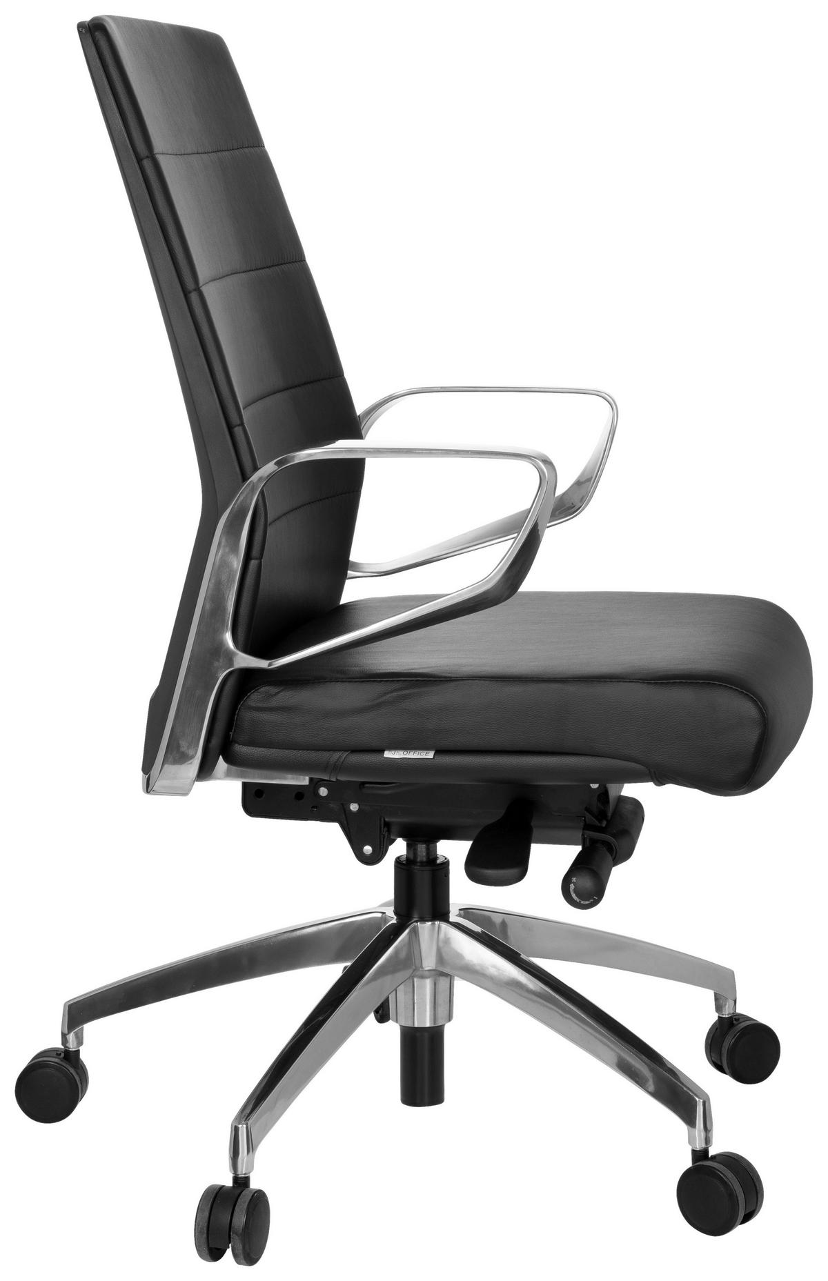 Drehstuhl Provider Schwarz - Chromfarben/Schwarz, MODERN, Kunststoff/Textil (57/110/50cm) - MID.YOU