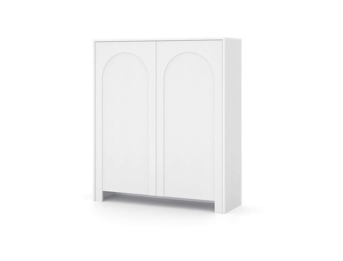 Biela komoda, bezúchytkové otváranie, š: 100cm - biela, Design, kompozitné drevo (100/117/35cm)