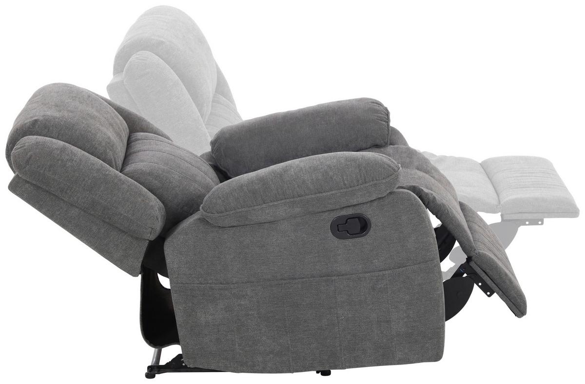 Tv-fotel Chester - szürke, Basics, textil (94/101/90cm) - P & B