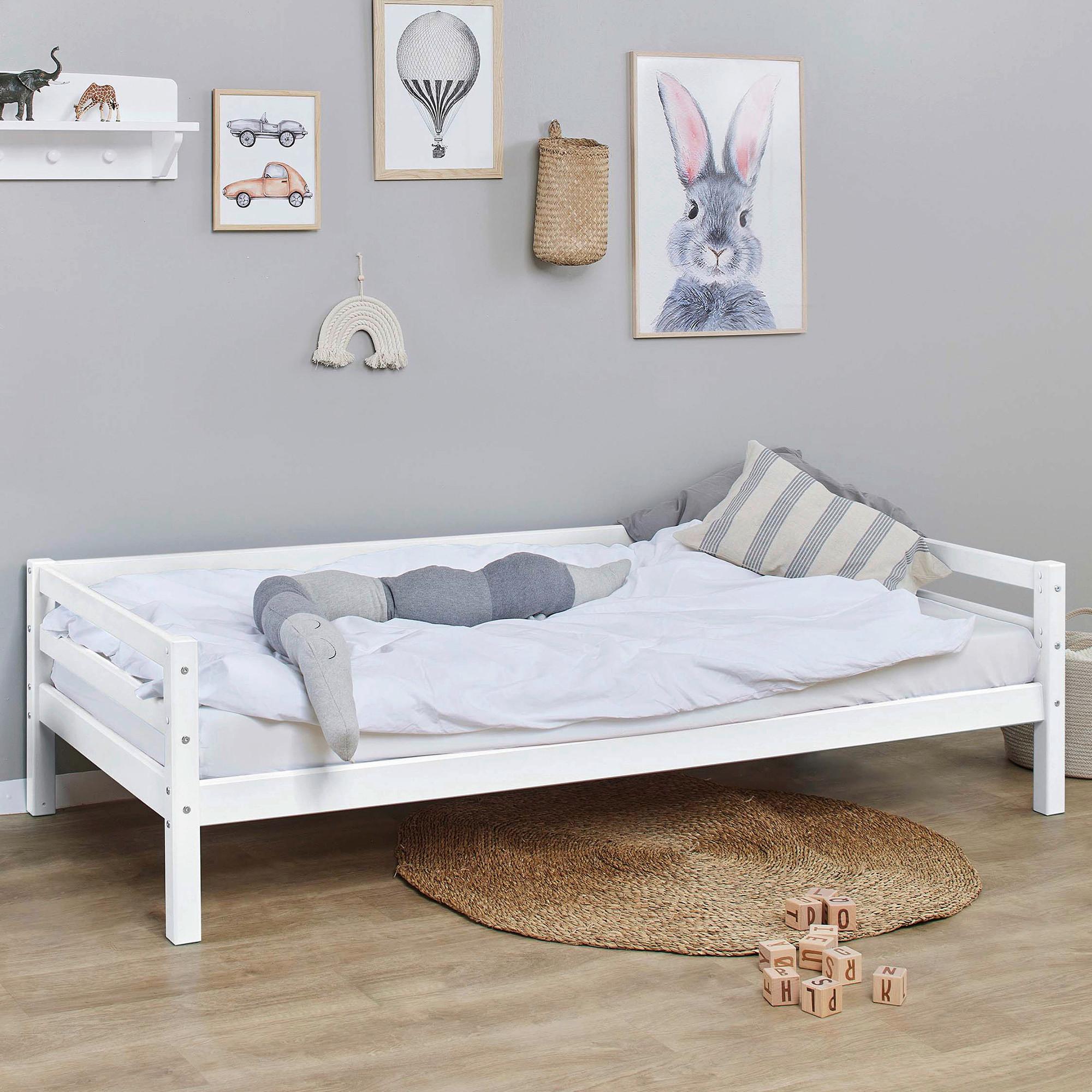 Kinder-/Juniorbett Eco Dream Weiß, Lf: 70x190 cm - Weiß/Naturfarben, MODERN, Holz (70/190cm) - MID.YOU