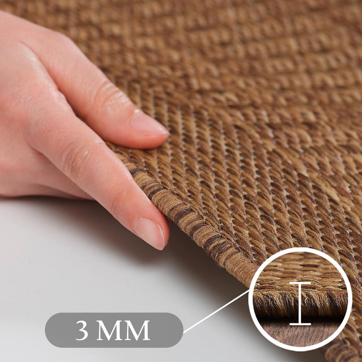 Outdoor-Teppich Giza Braun 120x170 cm, In- & Outdoor - Braun, Basics, Textil (120/170cm) - Novel