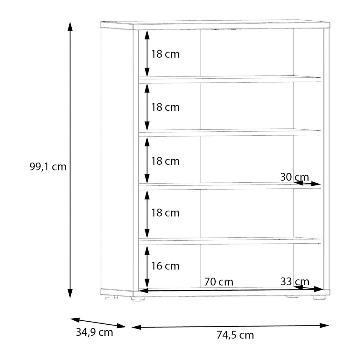 Skriňa na topánky ALICE kašmírová, š: 74,5cm - piesková/sivá, Modern, kompozitné drevo/plast (74,5/99,1/34,9cm)