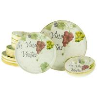 Tafelservice Uno In Vino Veritas, 12--Teilig., Multicolor - Multicolor, Basics, Keramik - Creatable