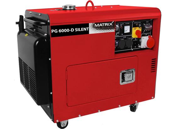 Matrix Stromgenerator Pg 6000-d Silent - Rot/Schwarz, KONVENTIONELL, Kunststoff/Metall (95,5/86,5/57,5cm) - MATRIX Matrix Stromgenerator Pg 6000-d Silent - Rot/Schwarz, KONVENTIONELL, Kunststoff/Metall (95,5/86,5/57,5cm) - MATRIX