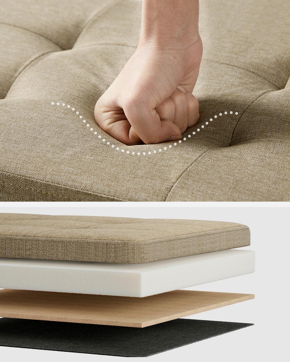 Sitzbox Beige B: 110cm - Beige, Basics, Holzwerkstoff/Textil (110/38/38cm)