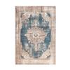 Flachwebteppich Blau, Creme Vintage 8400, BxL: 140x200 cm - Blau/Creme, KONVENTIONELL, Textil (140/200cm)