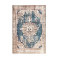 Flachwebteppich Blau, Creme Vintage 8400, BxL: 140x200 cm - Blau/Creme, KONVENTIONELL, Textil (140/200cm)