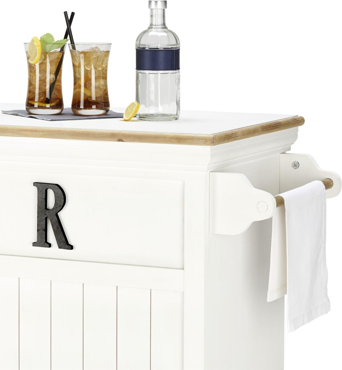 Barový stůl ve venkovském stylu Remy, bílý - bílá, Romantický / Rustikální, dřevo/kompozitní dřevo (106/45,5/110,5cm)