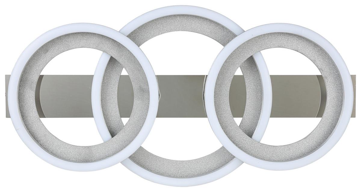 LED-DECKENLEUCHTE CILIA - Chromfarben/Silberfarben, Basics, Kunststoff/Metall (58,5/30,4/8cm) - Luca Bessoni