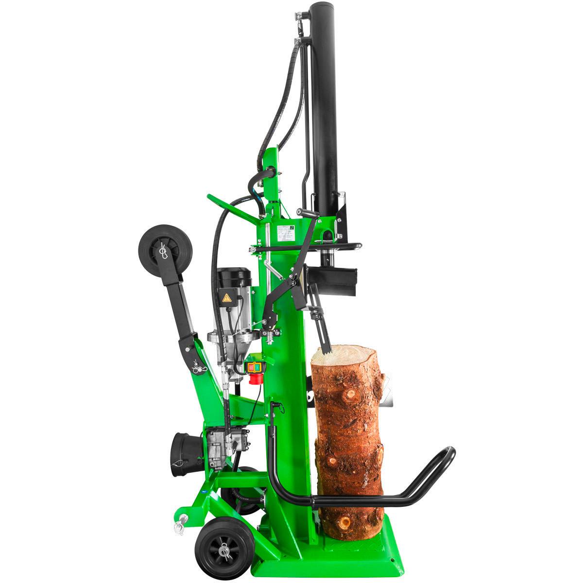 Holzspalter Zi-Hs22ez 5100 Watt inkl. Transporträder - Grün, Basics, Metall (105/250/170cm) - Zipper