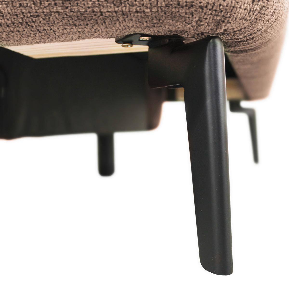 Ecksofa Mit Bettkasten Lagacy 192x260 Cm Webstoff Beige - Beige/Schwarz, Design, Textil (192/260cm) - MID.YOU