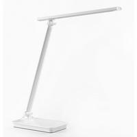 LED-Schreibtischleuchte Deski Weiß Hg L: 29 cm - Weiß Hochglanz/Weiß, Design, Kunststoff/Metall (29/17/27cm)