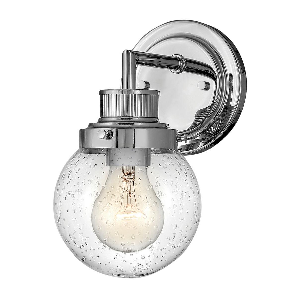 Bad-Wandleuchte Poppy IP44 1-Flammig in Chromfarben - Chromfarben, LIFESTYLE, Glas/Metall (13/23.7/18.3cm) - Elstead Lighting