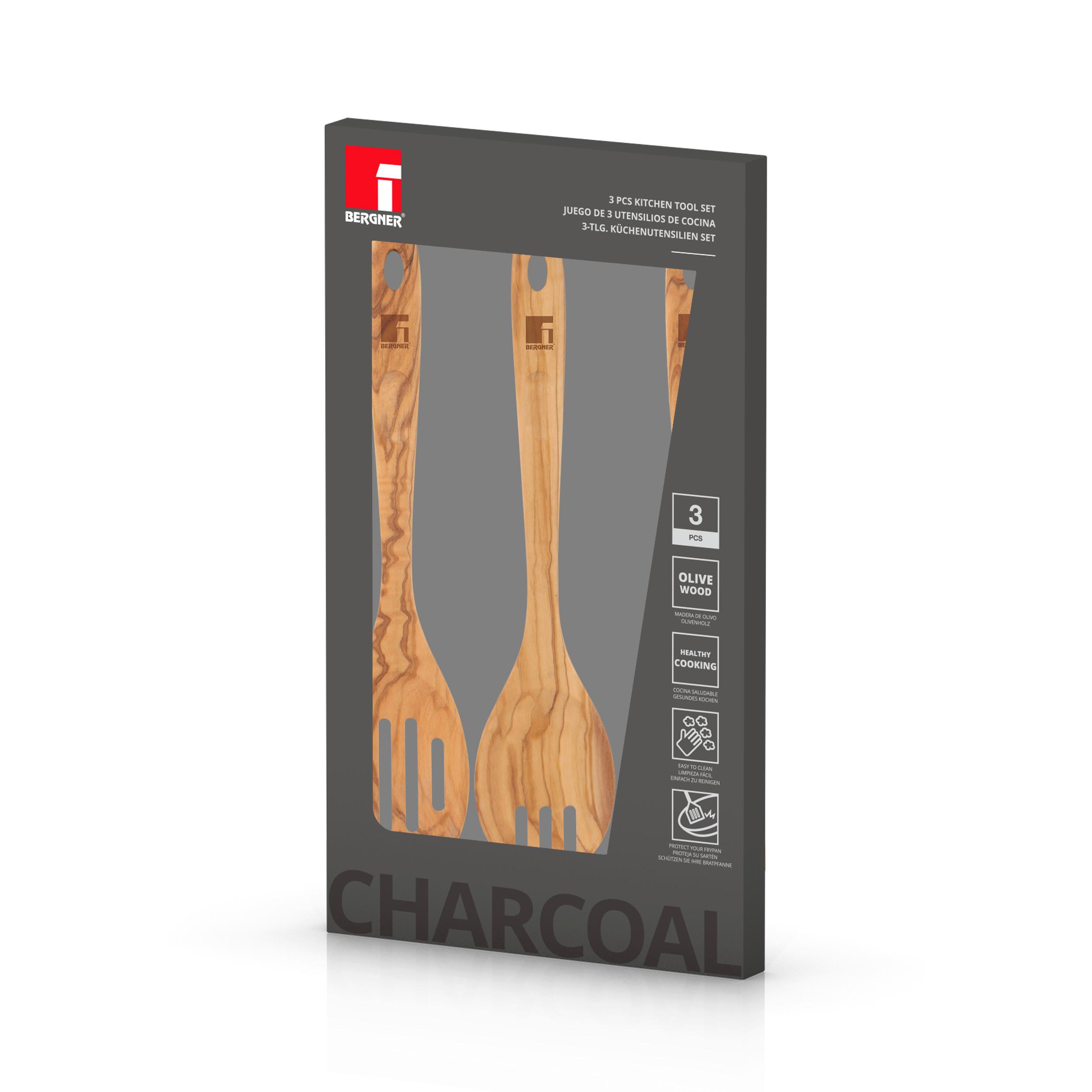 Küchenhelferset Utensils Kernbuche 3-teilig - Kernbuche, Basics, Holz (26/2,1/36cm)