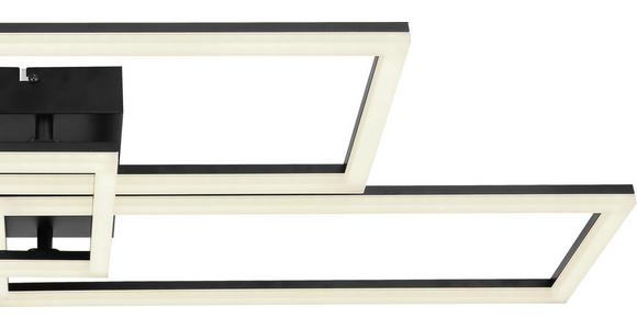 LED-Deckenleuchte Kelia L: 90 cm mit Nachtlichtfunktion - Schwarz/Weiß, MODERN, Kunststoff/Metall (90/40/8cm) - Luca Bessoni