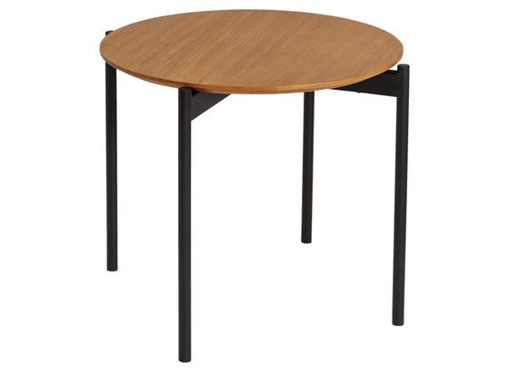 Beistelltisch Isa D: 50 cm Eichefarben - Eichefarben/Schwarz, KONVENTIONELL, Holz/Metall (50/45/50cm) - Livetastic Beistelltisch Isa D: 50 cm Eichefarben - Eichefarben/Schwarz, KONVENTIONELL, Holz/Metall (50/45/50cm) - Livetastic