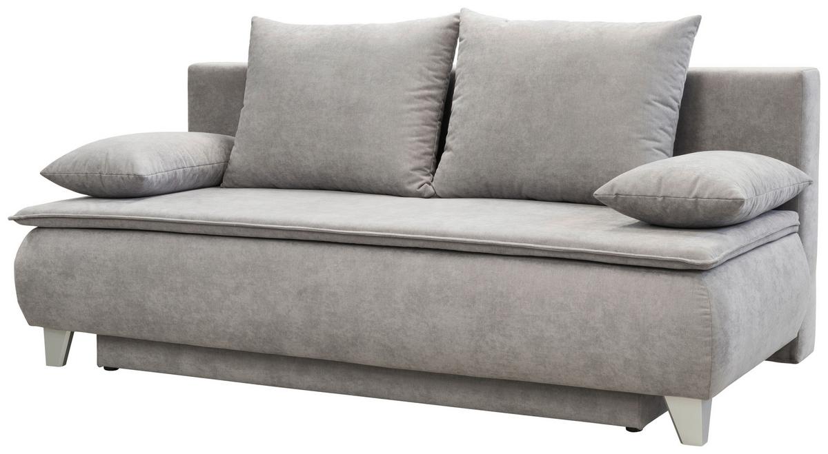 POHOVKA BOXSPRING Mona, sivá - svetlosivá, Modern, textil (208/100/106cm)