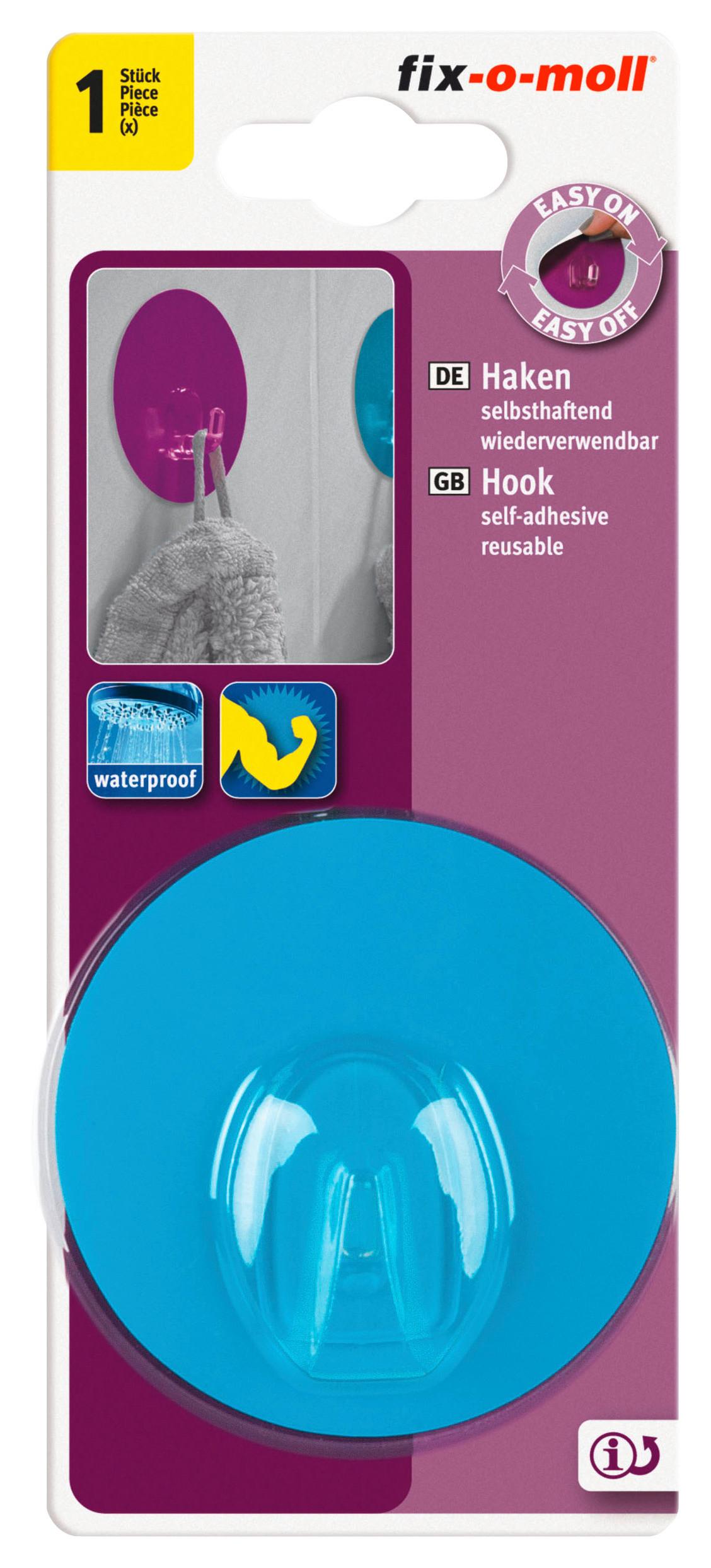 Öntapadós Kampó Átm: 68mm - kék, műanyag (6,8cm) - Suki