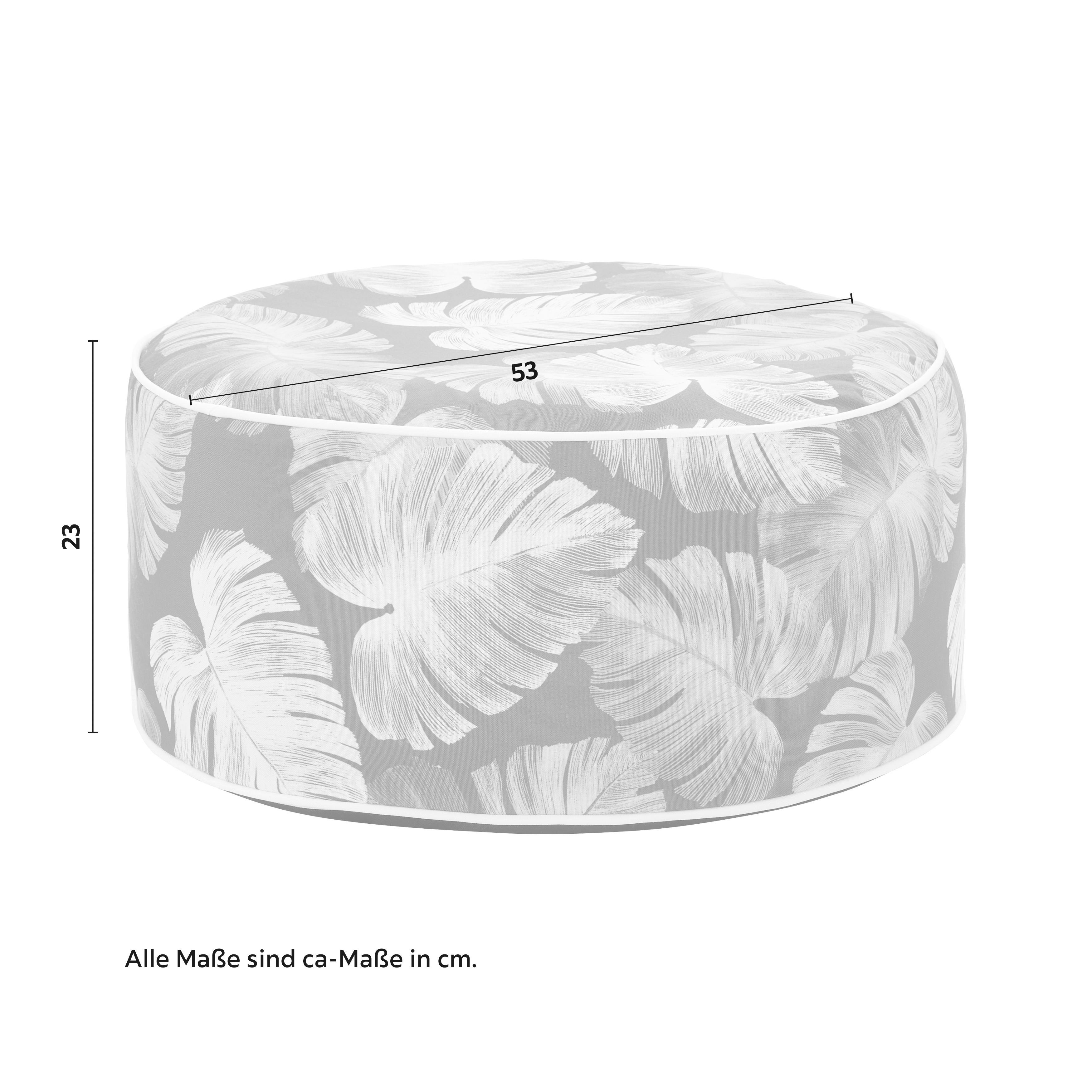 SEDACÍ VENKOVNÍ PODUŠKA CASSY - šedá, Moderní, textil (53/23/53cm) - Bessagi Garden