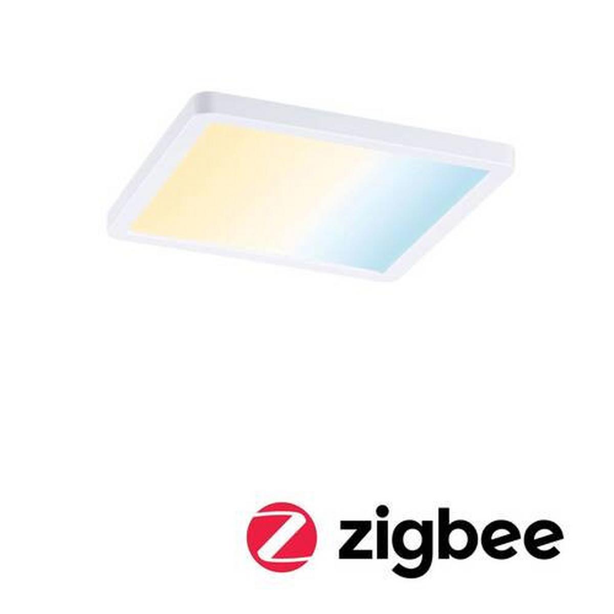 LED-Paneel L: 17,5 cm dimmbar - Weiß, Design, Kunststoff (17,5/17,5cm) - Paulmann