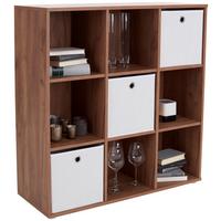 Regal Carlo CLR02 B 105,5cm, Eiche Dekor - Eichefarben/Grau, MODERN, Holzwerkstoff (105,5/107,3/35,5cm)