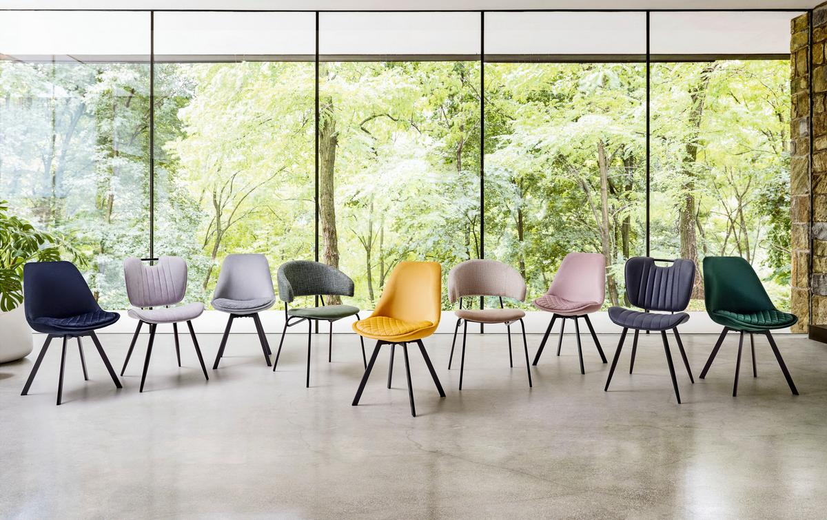 Židle Isabella samet - šedá - šedá/černá, Moderní, kov/dřevo (49/83/53cm) - Livetastic