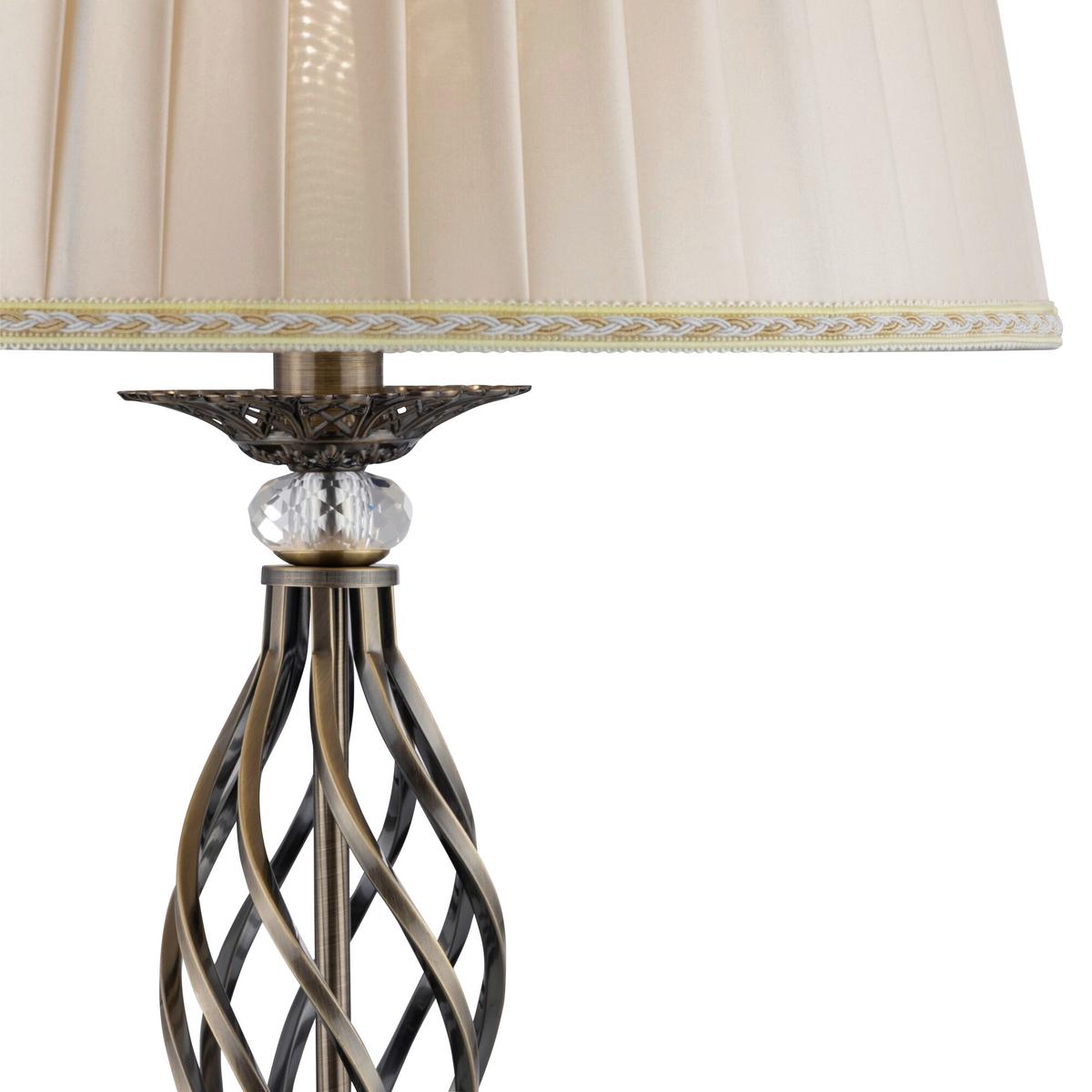 Stehleuchte Grace - Messingfarben, Basics, Glas/Textil (38/165/38cm) - MAYTONI