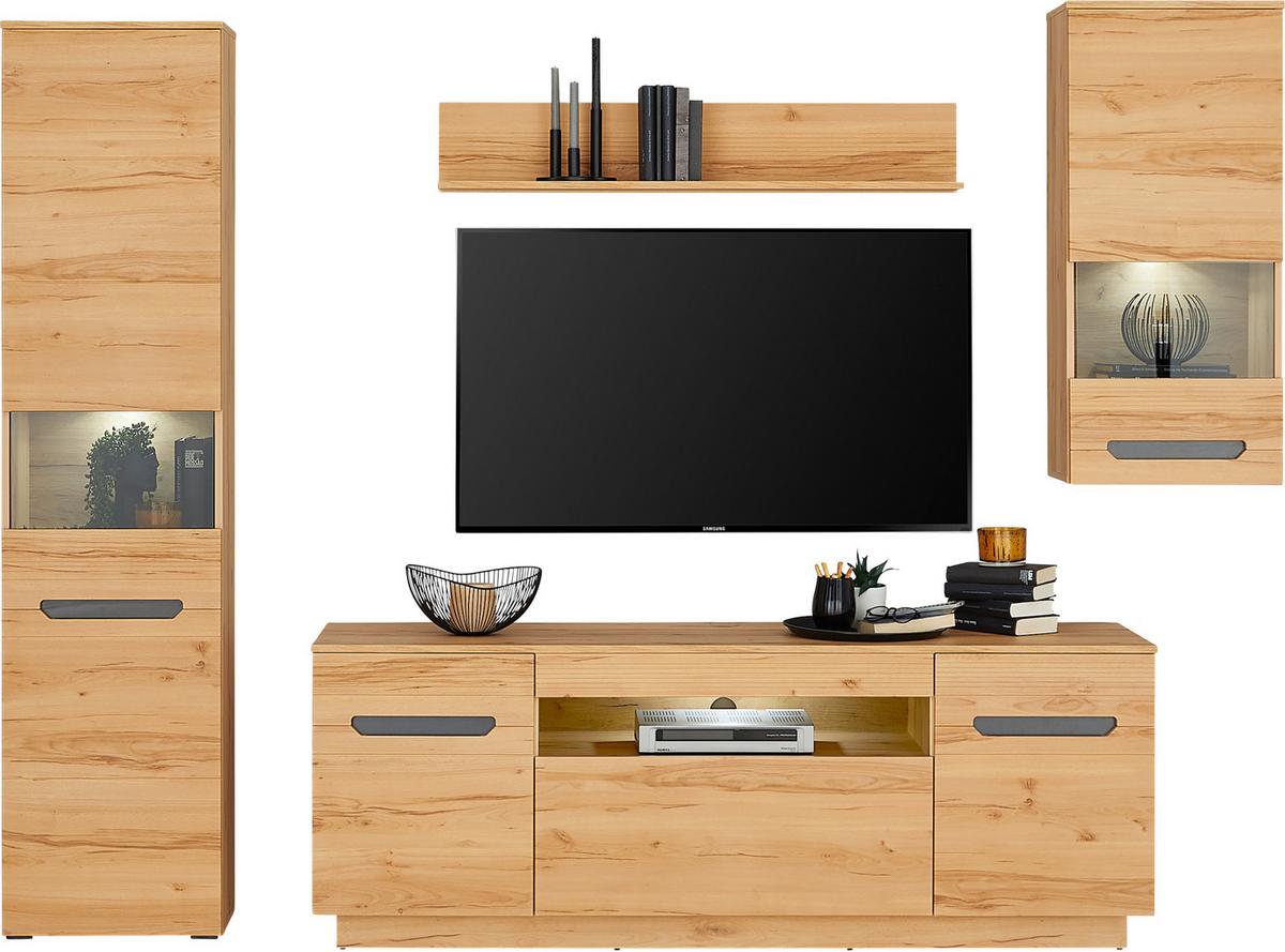 Tv-elem Alana - Modern, faalapú anyag (156,6/57,4/50cm)